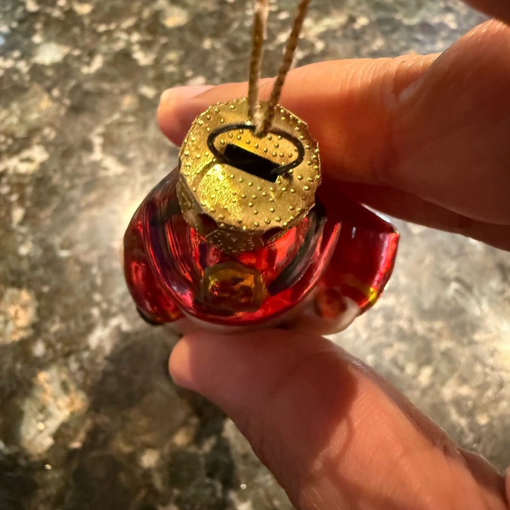 Festive Firefighter Ornament - Red and Gold - Picture 5 of 6